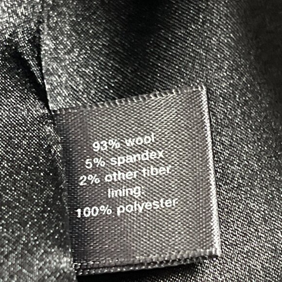 Luxe The Limited Womens Gray Wool Blazer Pinstripe 2-Button Suit Jacket Size 14 - Picture 8 of 9